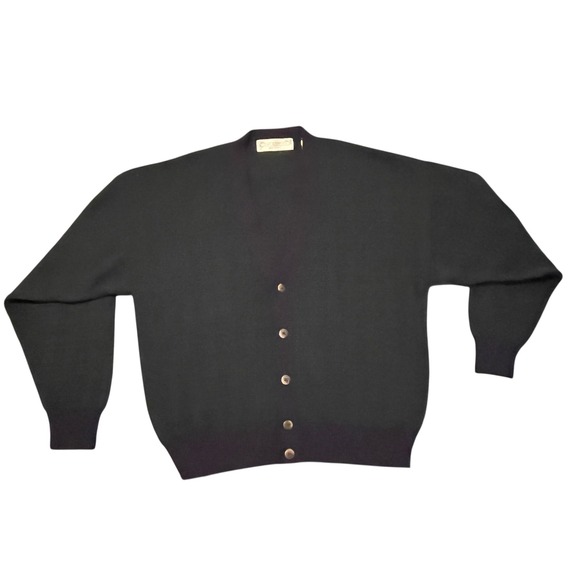 John Ashford Italy Mens Wool Blend Cardigan Sweater Size Large Preppy Old Money - Picture 1 of 11